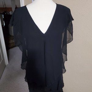 IMAN Sleeveless Black Top